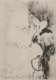 Louis Le Grand, Untitled, LA LOGE, etching - Plate: 7 1/2 in. x 5 1/2 in
