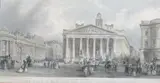 Thomas Abiel Prior, The Bank of England and Royal Exchange, Hand colored engraving