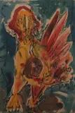 Alfred Noyer, Half Man, Watercolor and ink on paper