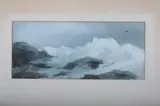 E. Ryan, Seascape, Watercolor on paper