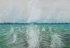 J. Eugene Gardner, Chesapeake Bay Waves, Pastel on paper