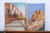 Brody, North African Scenes: Two works, Pastel on paper