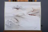 Bonersox, Abstract in Brown and Beige, Oil on canvas