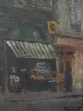 Storefront by Continental School, Oil on canvas, sold Dec 2008