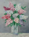 Floral Still Life by American School, Oil on canvas, sold Dec 2008