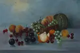 American School, Stil Life with Fruit, Oil on canvas
