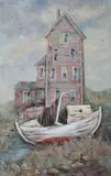 Sally Osburn Wolfe, The Old Fishing Boat, Oil on canvas