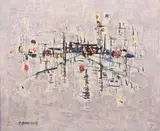 Efraim Modzelevich, Abstract, Oil on canvas