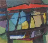 Marina Dop' Il Tramonto by Italian School, Oil on board., sold Feb 2009