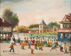 Jean Fous, Marriage Procession, Oil on panel