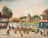 Jean Fous, Marriage Procession, Oil on panel