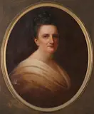 Portrait of Elizabeth Hollingsworth Lyman by Continental School, PORTRAIT OF ELIZABETH HOLLINGSWORTH LYMAN, oil on canvas., sold Feb 2009