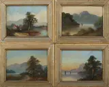 Landscapes: Four Works by Continental School, LANDSCAPES: FOUR WORKS, oil on board, sold Feb 2009