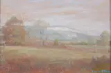 Eugene Stevens, Mountain Meadow Landscape, Gouache on paper