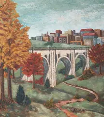 Keto, Bridge, Oil on canvas