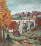 Keto, Bridge, Oil on canvas