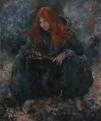 Ben Sund, The Witch, Oil on canvas