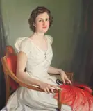 Bjorn Egeli, Portrait of Mrs, Oil on canvas
