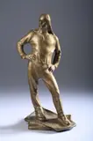 Constantin Meunier, Le Debardeur, Bronze with gold patina - height: 15 1/2 in