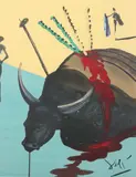 THE BULL IS SLAIN from "CARMEN" by Salvador Dalí, Color lithograph, offered Feb 2009