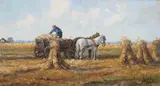 Anton van den Berg, Haywagon, Oil on canvas
