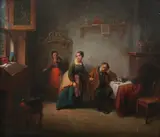 Interior Scene by Dutch School, Oil on panel, sold Feb 2009