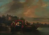 Queen'S Barge by English School, Oil on canvas, sold Feb 2009