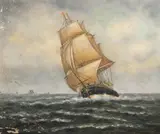James Gale Tyler, Schooner in Approaching Storm