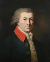 American School, Portrait of Gentleman in Red Collar, PORTRAIT OF GENTLEMAN IN RED COLLAR, oil on canvas