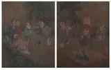 Jiao Bingzhen, Hundred Children, Sealed; twelve ink and color on silk album - Each sight size: 9 1/2in. x 7 1/2 in