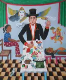 Naina Kanodia, Magician, Oil on canvas
