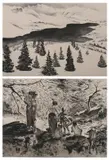 Sjohn E. Costigan, The Bathers, Lithograph, with original label from Associated American Artists Galleries