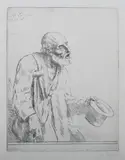 Alphonse Legros, The Beggar, Etching