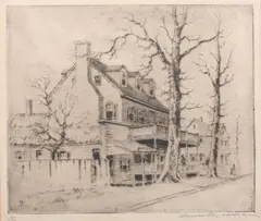 Benson Bond Moore, House in Maryland Suburbs, Etching