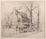Benson Bond Moore, House in Maryland Suburbs, Etching