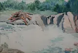 Fay Turpin, River Rapids, Watercolor on paper
