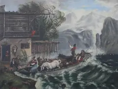L. Gill, The Ferry, Oil on canvas board?
