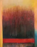 Abstract in Red and Gold by American School, Oil on canvas, offered Apr 2009