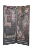 Reid McIntyre, Textured Screen, Mixed media on wood panel screen