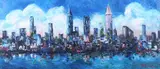 Dumitru Danielopol, City Highlights, Oil on canvas