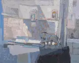Harry Engel, Piazza Signoria, Oil on canvas