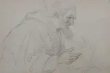 Vasily Surikov, Study of Bearded Man, Pencil on paper