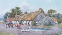 David Small, A Wayside Sketch, Watercolor on paper