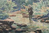 Thomas Victor Hall, The Strike, Watercolor on paper