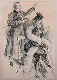 Harrison M. Fisher, The Audition, Pen and ink
