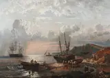 Dutch Vessels Coming to Shore by Dutch School, Oil on canvas, sold Apr 2009
