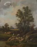 Thomas Bigelow Craig, Sheep Drinking at Riverside