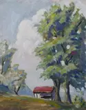 Helen Taylor Horton, House by the Tall Trees, Oil on canvas