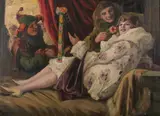 Richard Geiger, Pierrot, Oil on canvas