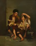 Plácido Francés y Pascual, Boys Eating Grapes and Melon, Oil on canvas